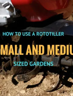 use a rototiller in gardens
