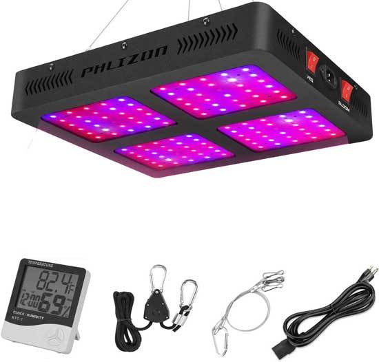 Phlizon 1200W Double Switch Series Plant LED Grow Light for Indoor Plants - Best Light for Growing Plants Indoors