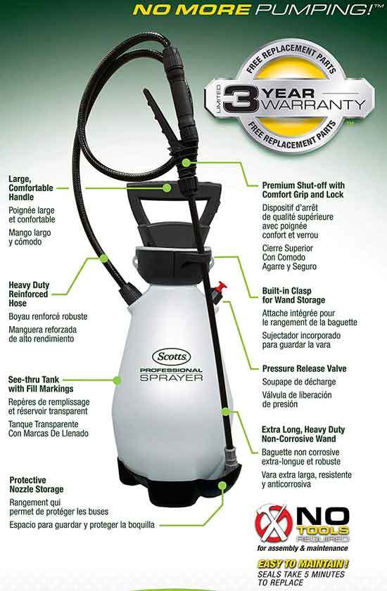 Scotts 190567 Lithium Ion Battery Powered Pump Zero Technology Sprayer 2 Gallon White 2 - Best Dandelion Killer Spray