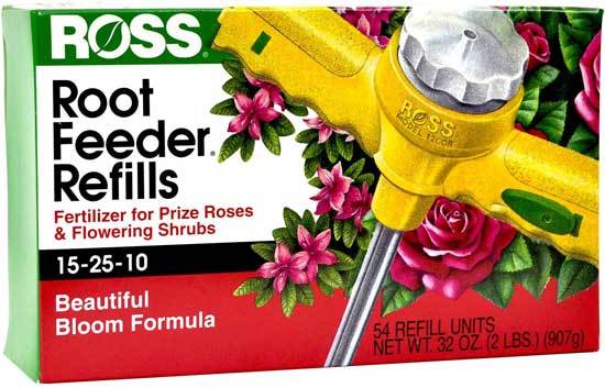 Ross Rose Flowering Shrubs Fertilizer Refills for Ross Root Feeder 15 25 10 - Best Fertilizer for Knockout Roses