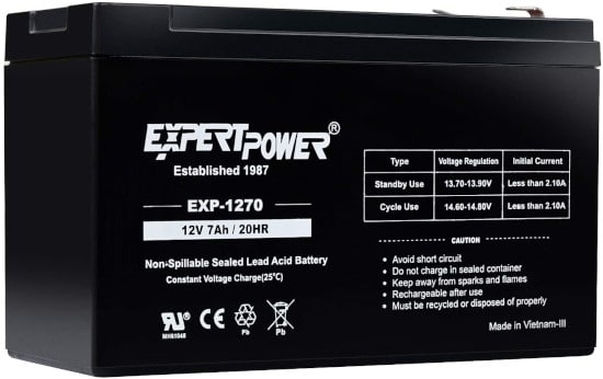 ExpertPower 12v 7ah Lawn Mower Sealed Rechargeable Lead Acid Battery Best Lawn Mower Battery