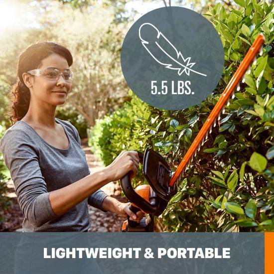 WORX WG261.9 20V Power Share Cordless Hedge Trimmer Best Electric Hedge Trimmer 2