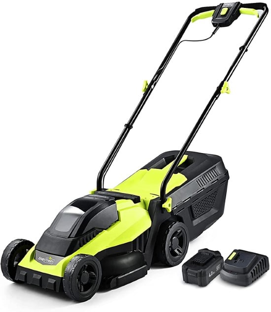SnapFresh 14 Inch Cordless Commercial Lawn Mower Best Commercial Lawn Mower
