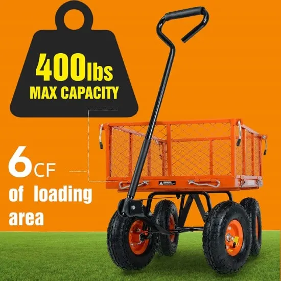 Super Handy Wagon Utility Cart Best Dump Carts for Lawn Tractor 2