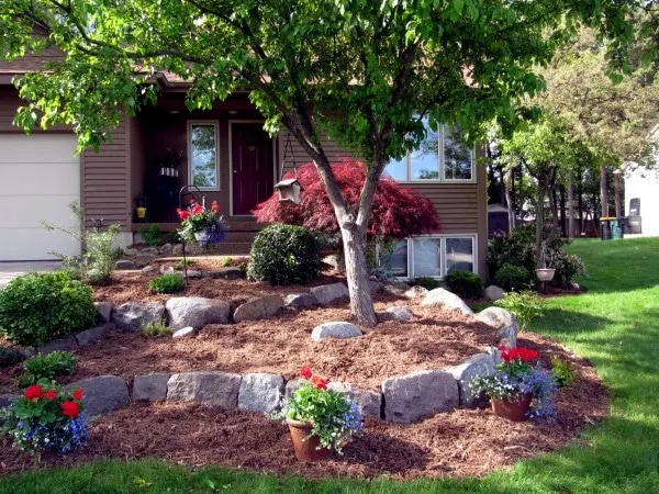 Mulch Cheap Landscaping Ideas