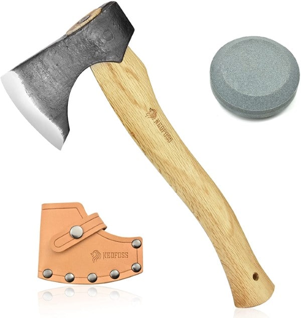 NedFoss 13 Inch Outdoor Bearded Axe Best Axe For Cutting Down Trees