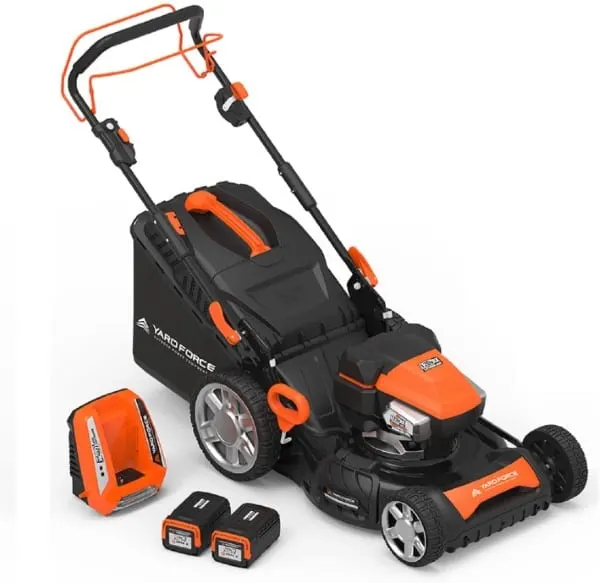 Yard Force YOLMX225300 2.5Ah 120V Commercial 3 in 1 Mower Best Commercial Mower for Hills