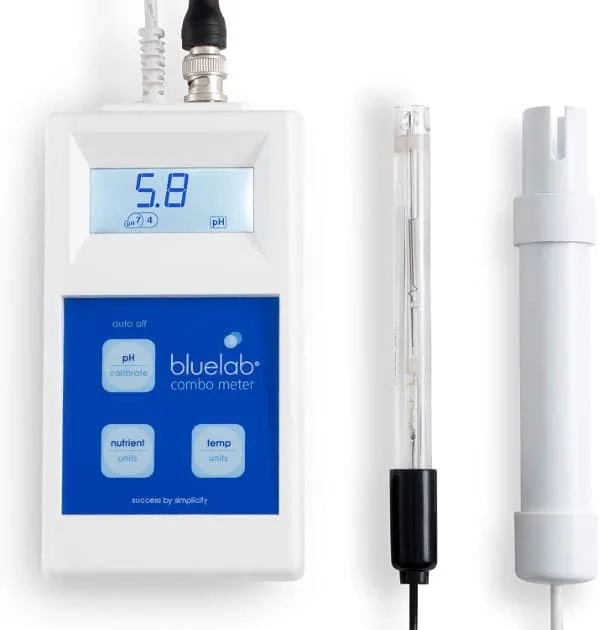 Bluelab METCOM Combo Easy Calibration pH Meter for Hydroponic Best pH Meter for Hydroponics