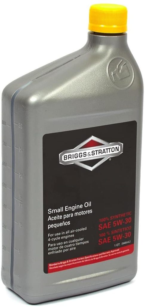 Briggs Stratton 5W 30 Synthetic SAE Small Engine Oil Best Oil For Snowblower
