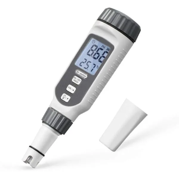 Dr.meter Upgraded Pen PH838 0.01 Resolution High 0 14pH pH Meter Best pH Meter for Hydroponics