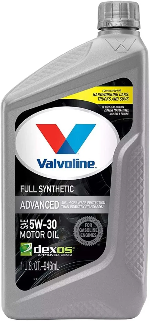 Valvoline Advanced Full SAE 5W 30 Oil Synthetic Best Oil For Snowblower