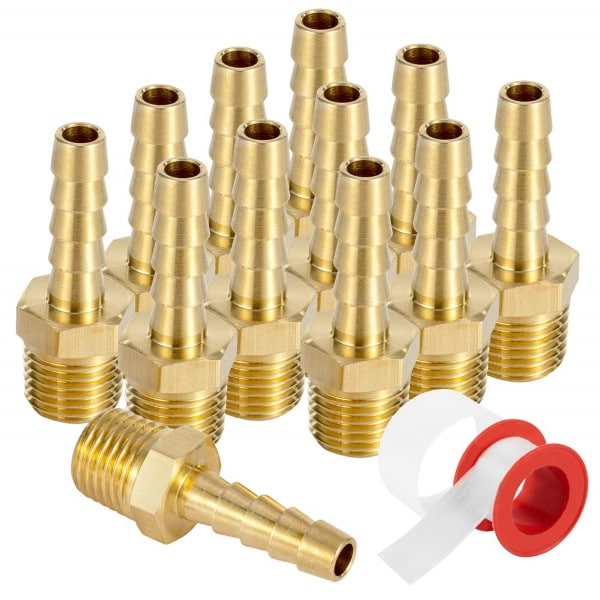 DK177 1 4 Barb by 1 4 NPT Male Brass End Air Hose Fitting Best Air Hose Fittings