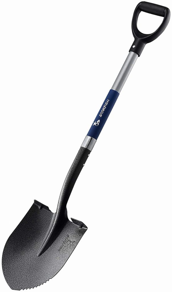MUJO Cushioned D Grip 41 Inch Heavy Duty Gardening Shovel Best Shovel For Digging In Clay