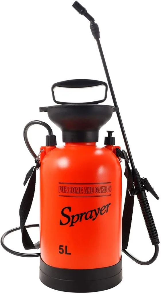 GARTOL 1.3 Gallon Adjustable Cone Nozzle Portable Pressure Sprayer for Fruit Trees Best Sprayer for Fruit Trees