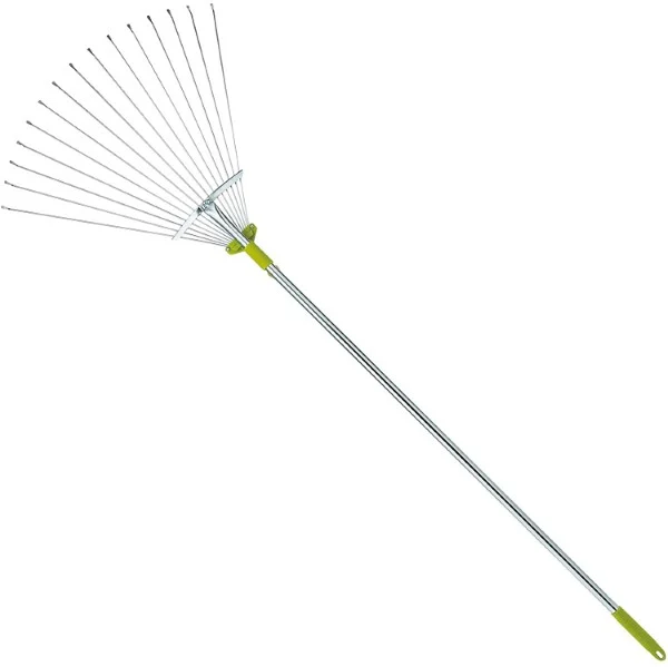 Gardenite 63 Inch Adjustable Foldable Head Garden Metal Leaf Rake Best Rake For Pine Needles