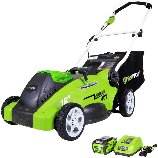 Greenworks 16 Cordless 40V Electric Lawn Mower for Zoysia Grass Best Lawn Mower For Zoysia Grass