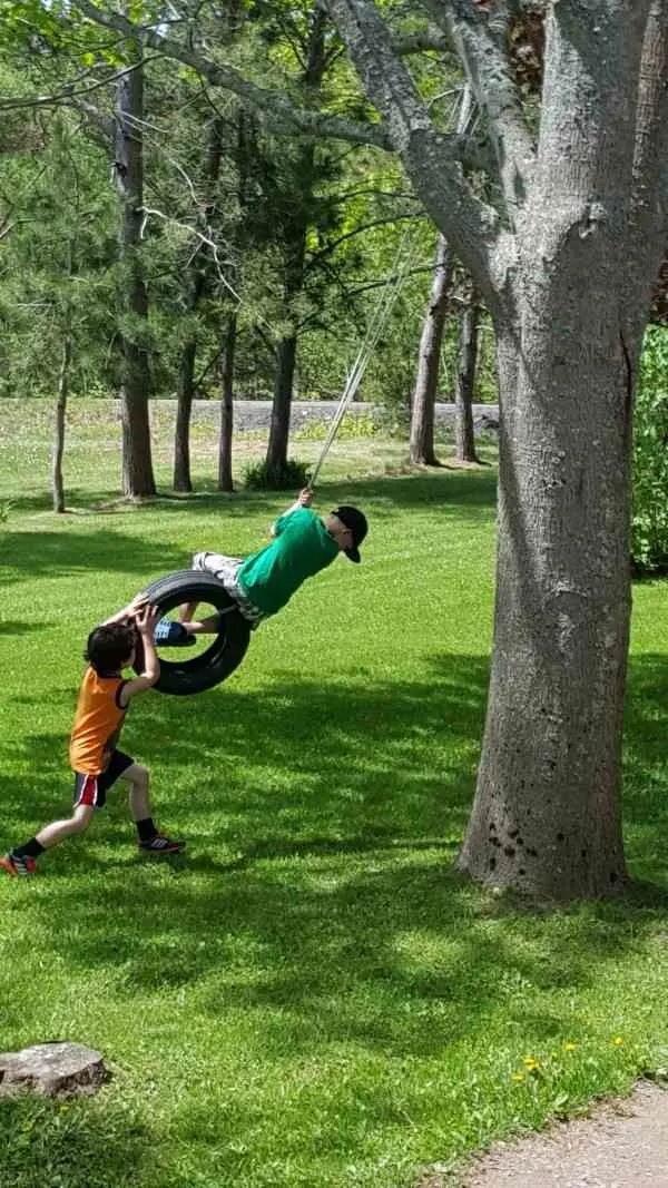 How to Hang a Baby Swing from A Tree 2