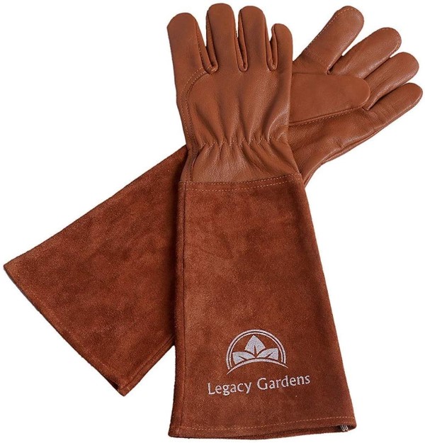 Legacy Gardens Thorn Resistant Leather Gardening Leather Gloves Best Gloves for Farm Work