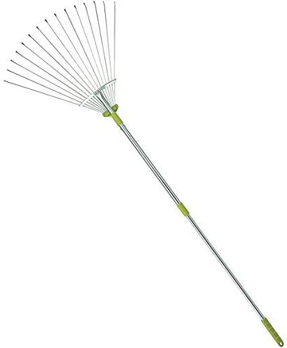 MLTOOLS R8236 64 inch Adjustable Expandable Rake Best Rake For Pine Needles