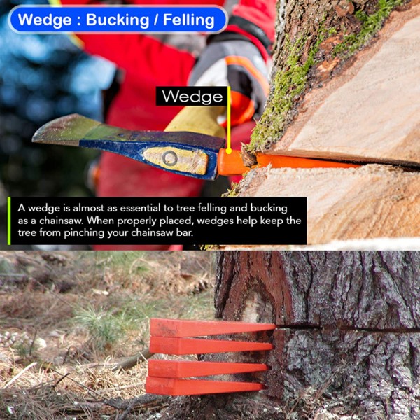 Poweka 4 Packs Tree Felling Wedge Best Tree Felling Wedges 2
