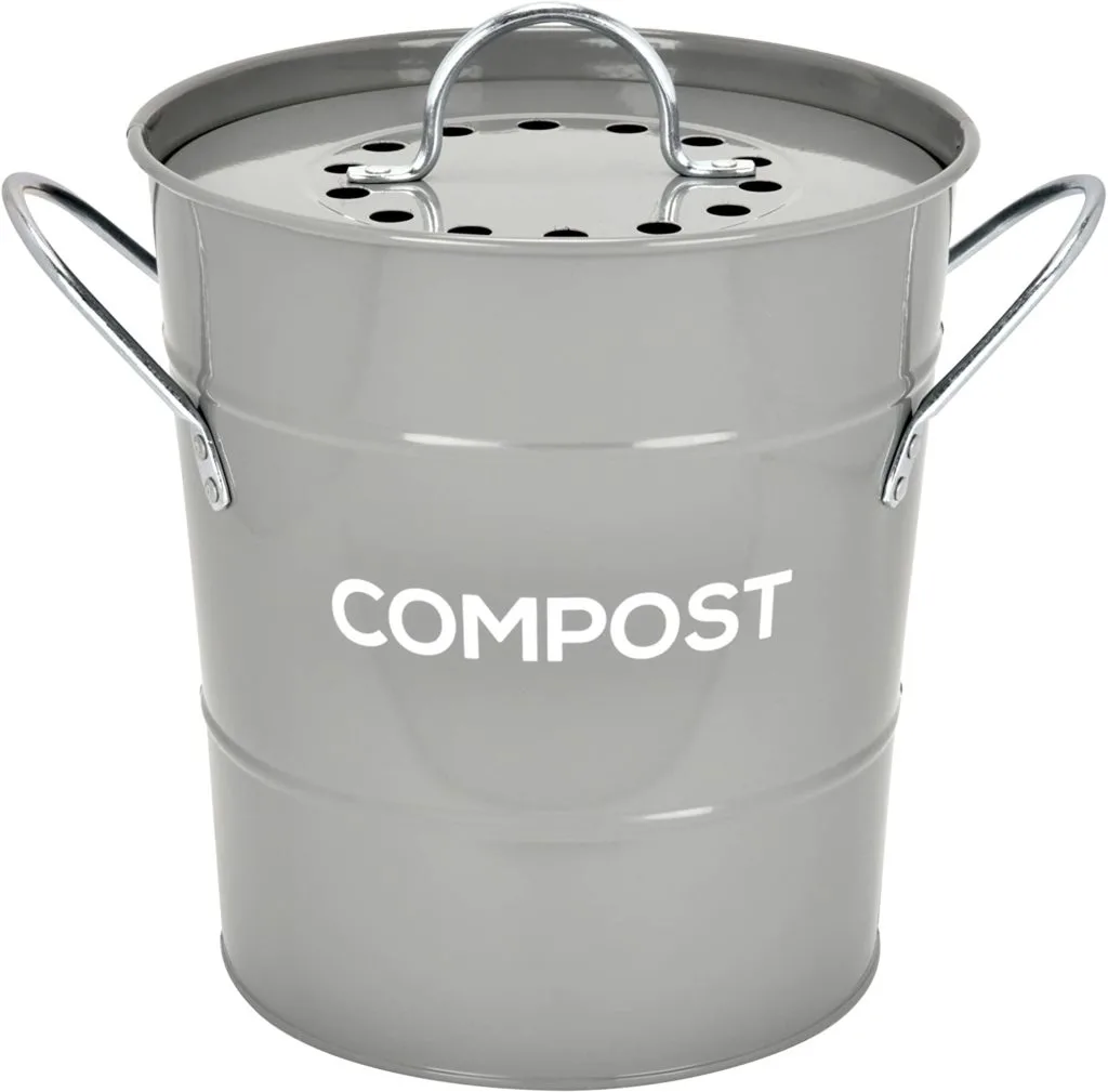 Spigo Retro Design White Indoor Worm Composting 1 Gallon Bin Best Worm Composting Bin