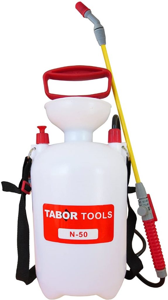 TABOR TOOLS 1.3 Gallon Pressure Relief Valve Easy Filling Sprayer Best Sprayer for Fruit Trees