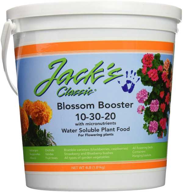 J R Peters Inc 51024 Jacks Classic No.1.5 10 30 20 Blossom Booster Fertilizer - Best Bloom Booster