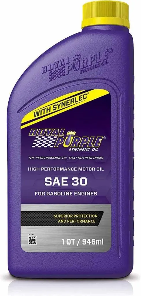 Royal Purple 06030 API Licensed SAE 30 High Performance Synthetic Motor Oil 10W 30 vs. 30 SAE 1