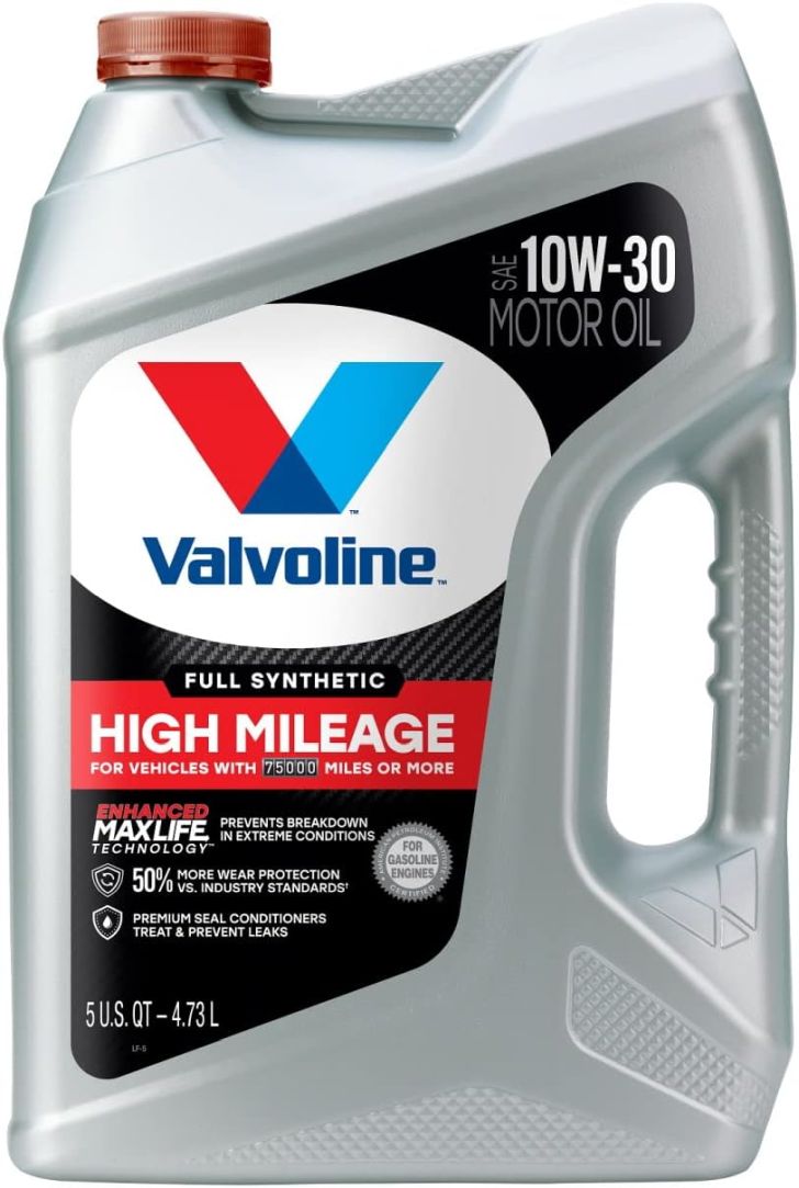 Valvoline Full Synthetic High Mileage with MaxLife Technology SAE 10W-30 Motor Oil 5 QT - 10W 30 vs. 30 SAE