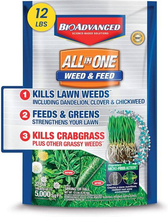 BioAdvanced 100532518 All in One Weed and Feed Best Weed and Feed Products