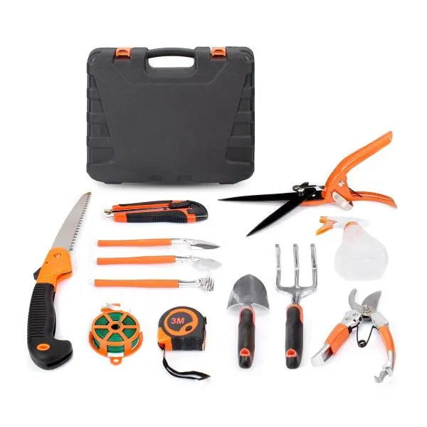 HOTPDR Garden Tool Set 12 PCS Include Pruning Shears Folding Hand Saw Shovel Shears Trowel Pruners