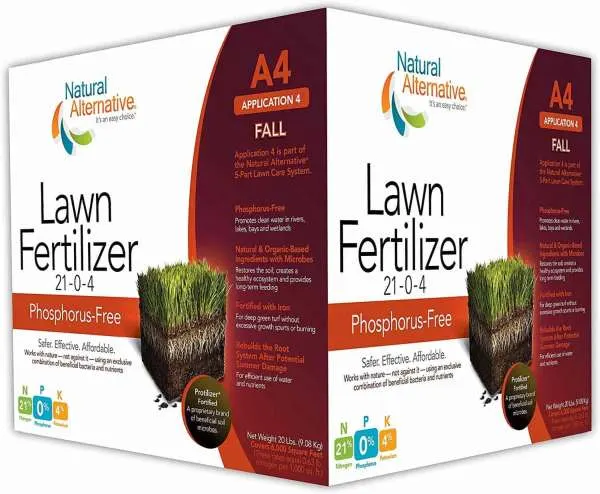 Natural Alternative Fall Lawn Fertilizer 21 0 4 Enriched with Protilizer Seed Plant Activator Application 4 25050
