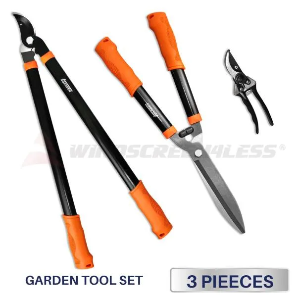 iGarden 3 Piece Combo Garden Tool Set with Lopper Hedge Shears and Pruner Shears 1