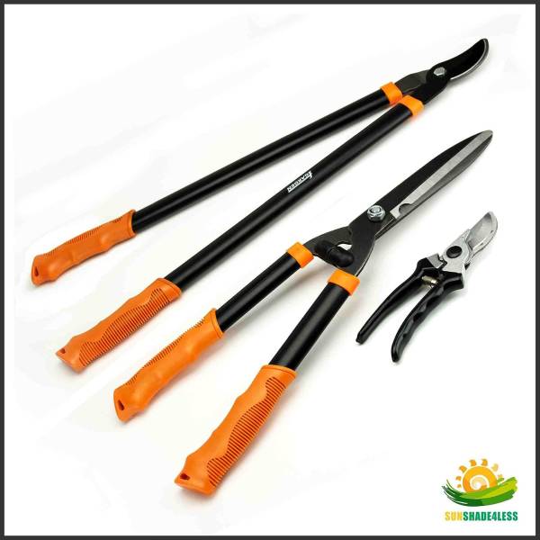 iGarden 3 Piece Combo Garden Tool Set with Lopper Hedge Shears and Pruner Shears
