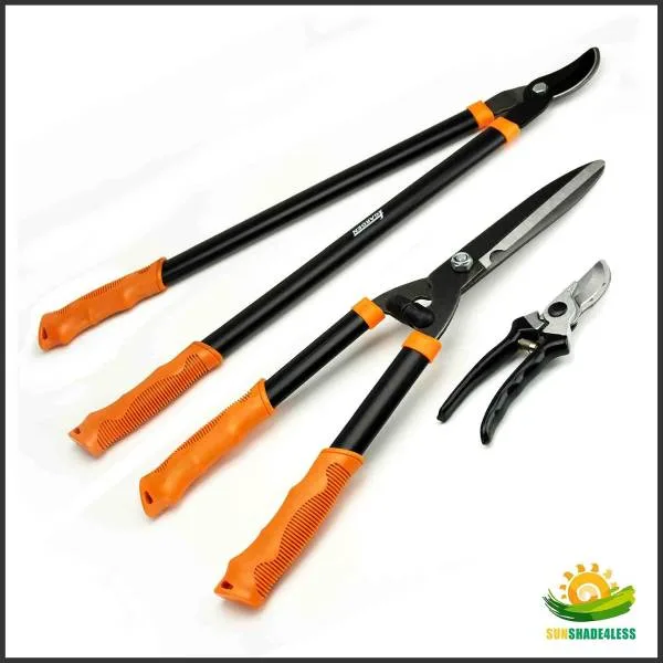 iGarden 3 Piece Combo Garden Tool Set with Lopper Hedge Shears and Pruner Shears