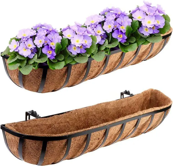 Best Rail Planters Lowes Harmiden 30 Inch Coco Liner Window Box Rail Planter Lowes