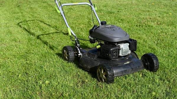 Black lawn mower—conserve water in your garden