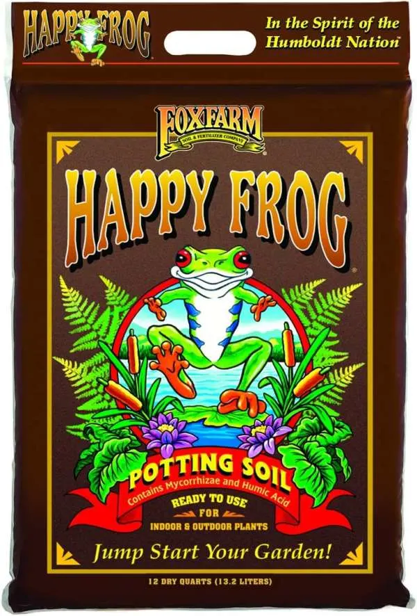 FoxFarm FX14054 Happy Frog Nutrient Rich Rapid Growth All Purpose Perlite Peat Garden Soil Potting Mix Best Soil for Monstera