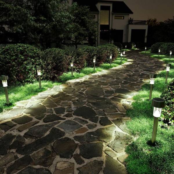 OLPEX 16 Pack Solar Outdoor Lights Pathway Best Solar Panel Garden Lights