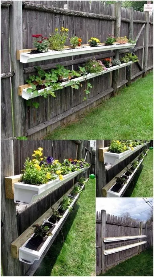 Rain Gutter Garden 4